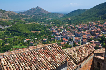 Obraz premium Panoramic view of Morano Calabro. Calabria. Italy.