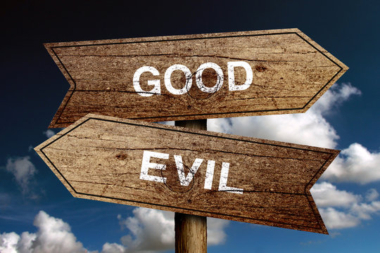 good and evil sign