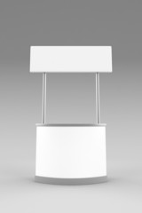 Blank promotion counter mockup