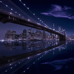 Brooklyn Bridge sunset New York Manhattan