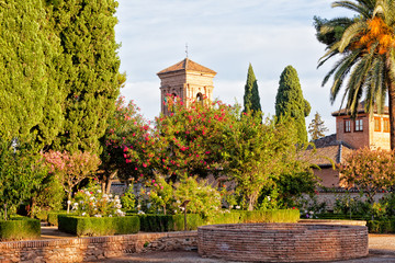 Ancient Arab fortress Alhambra, Granada, Spain