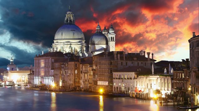 Venice - Grand Canal, Santa Maria della Salute, Time lapse