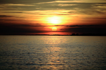 Obraz premium Sonnenuntergang am See