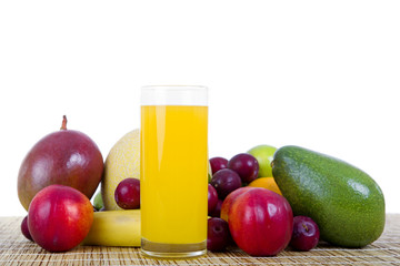 fruits and juice