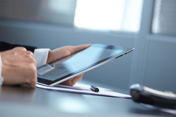 businessmen with digital tablet