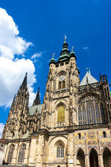 Fototapeta na wymiar Cathedral of St. Vitus, Wenceslas and Vojtech in Prague Castle,