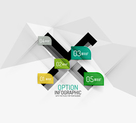 Modern abstract business geometric infographics