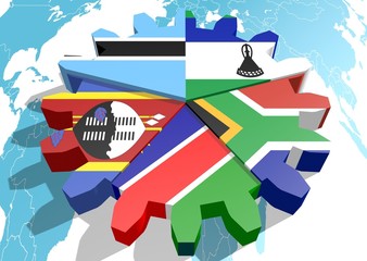 Obraz premium Southern African Customs Union