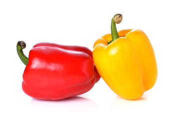 Fresh peppers isolated on white background