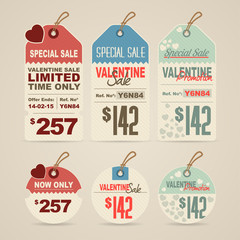 Valentine Sale Tags