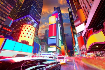 Zelfklevend Fotobehang Times Square Manhattan New York deleted ads © lunamarina