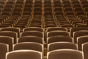 Rows of seats in the auditorium