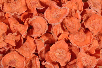 Dried carrots background