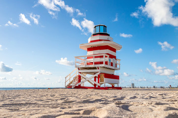 Lifeguard Tower in South Beach, Miami Beach, Florida © f11photo