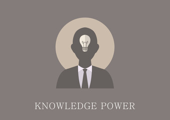 Modern and classic design knowledge power concept