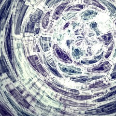 Abstract blue green tunnel pattern background