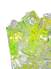 cocktail and ice cubes