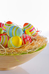 Colorful easter eggs isolated