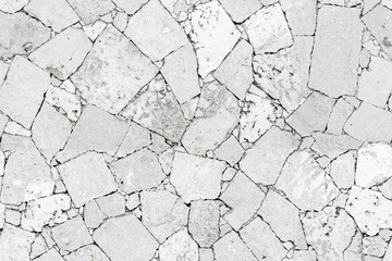 White stone wall detailed seamless background texture
