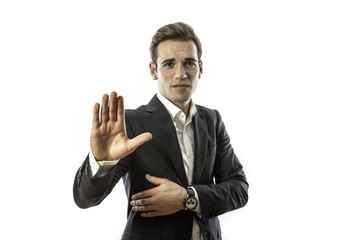 Junger_Mann_Halt_Stop