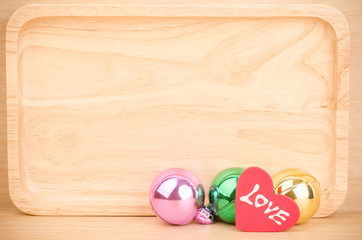 Colorful ball with love in Valentine day