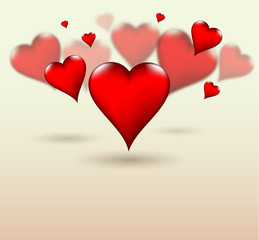 Valentine Love hearts field depth style