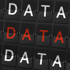 data word over airport board