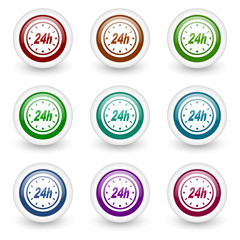 Obraz premium 24h web icons vector set