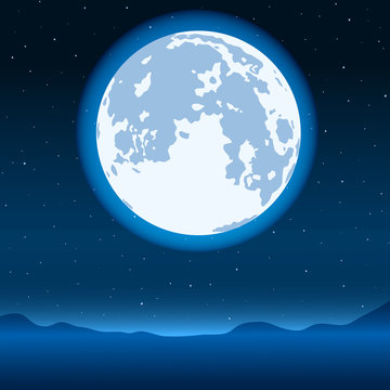 Blue full moon