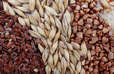 Groats mixture as background