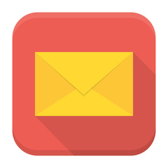 Envelope app icon with long shadow