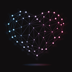 Illustration of modern vector atomic heart