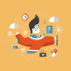 Illustration of vector funny character