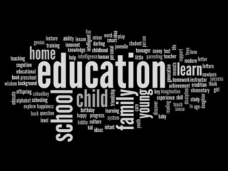 Conceptual  education word cloud