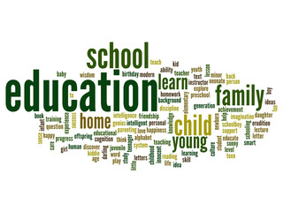 Conceptual education word cloud