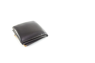 Brown wallet isolated on white