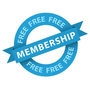 "Free Membership" stamp (vector sign up now register)