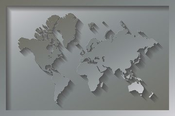 World Map Embossed