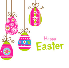 Hanging easter eggs
