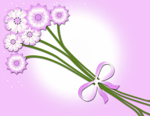 Love flowers greeting card