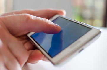 Using of a smartphone