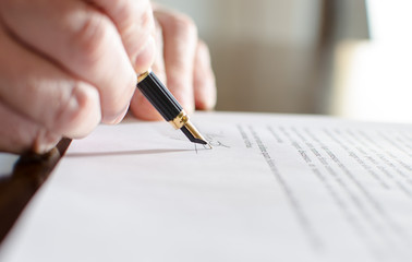 Signing of a contract