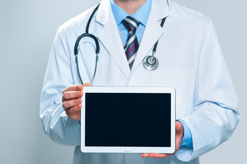 Doctor with a tablet PC