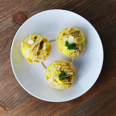 tartlet with cream