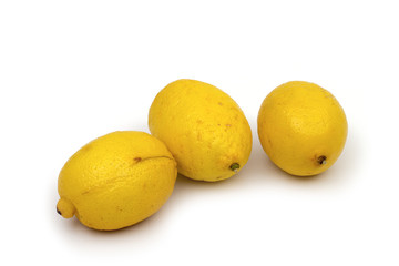 lemon on the white background
