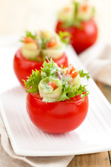 Stuffed tomatoes.