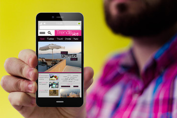 Hipster blog smartphone