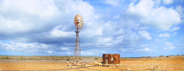 wind wheel at Gnaraloo Station, West Australia