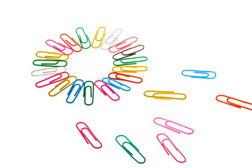 multicolored paper clips