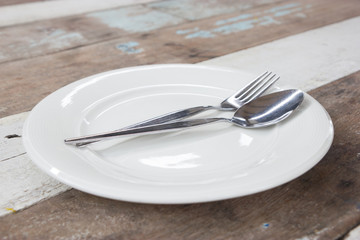 Empty plate on the table
